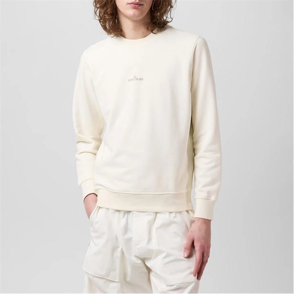 Stone Island Men'S Dial Logo Sweatshirt - Beige